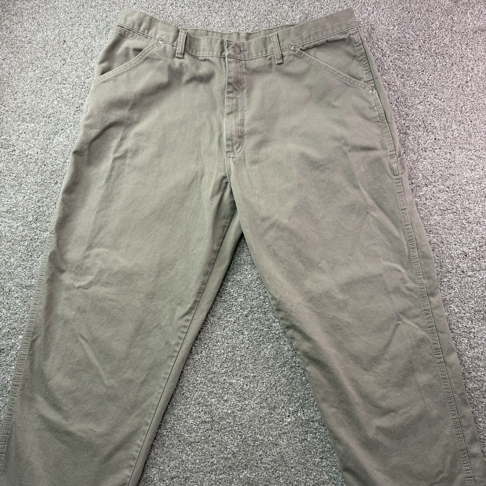Vintage WRG Wrangler Jeans Carpenter Pants Mens Khaki 36x30 ‎ Made In USA